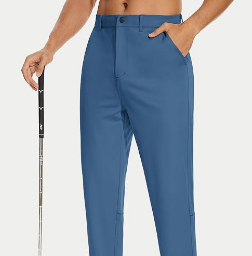 Men's Stretch Golf Joggers – Slim Fit Tapered Pants with Pockets